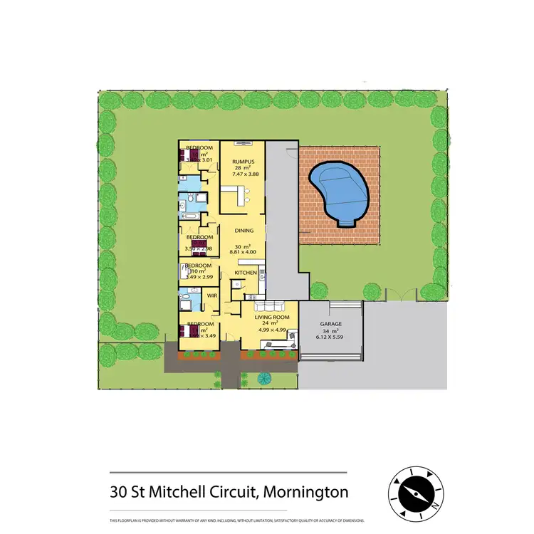 Floorplan of Homely house listing, 30 St Mitchell Circuit, Mornington VIC 3931