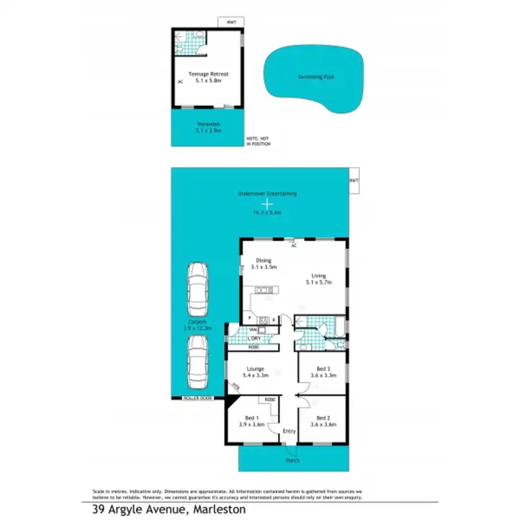 Floorplan of Homely house listing, 39 Argyle Avenue, Marleston SA 5033