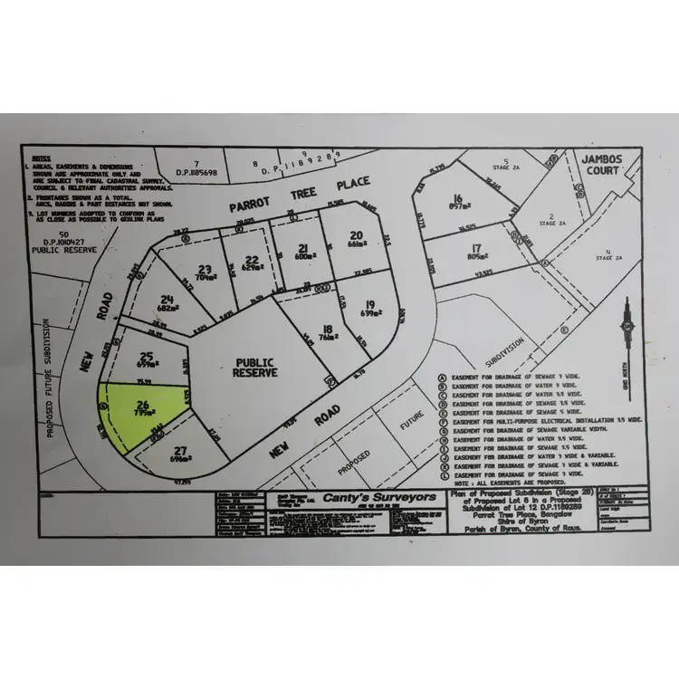 Floorplan of Homely land listing, LOT 26 Parrot Tree Place, Bangalow NSW 2479