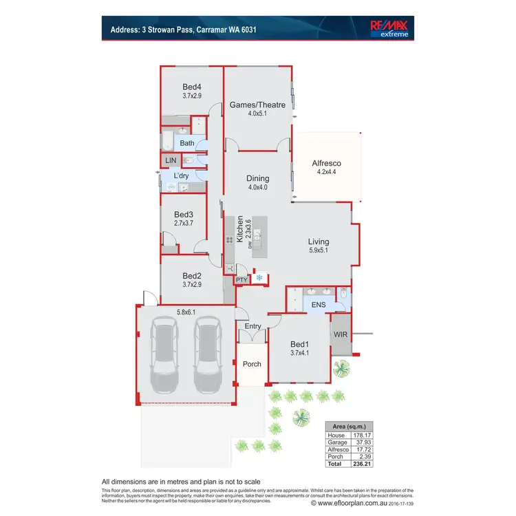 Floorplan of Homely house listing, 3 Strowan Pass, Carramar WA 6031