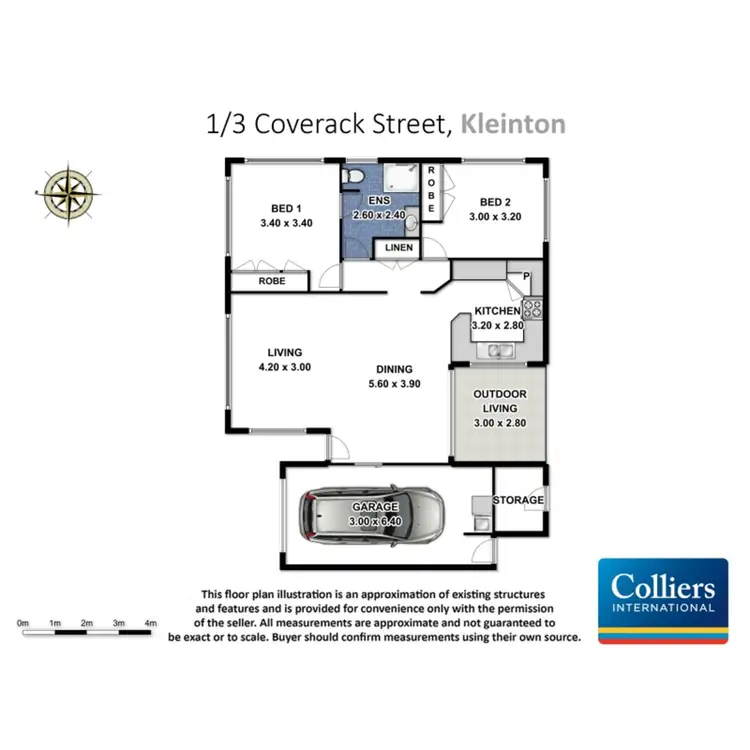 Floorplan of Homely unit listing, 1/3 Coverack Street, Kleinton QLD 4352