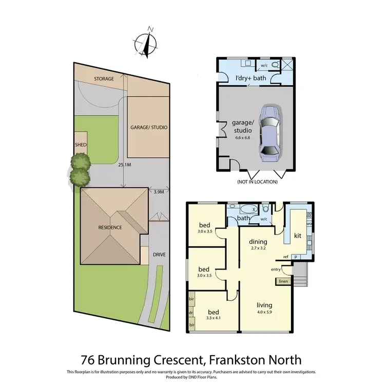 Floorplan of Homely house listing, 76 Brunning Crescent, Frankston North VIC 3200