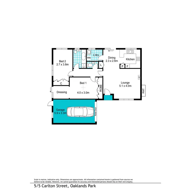 Floorplan of Homely unit listing, 5/5 Carlton Street, Oaklands Park SA 5046