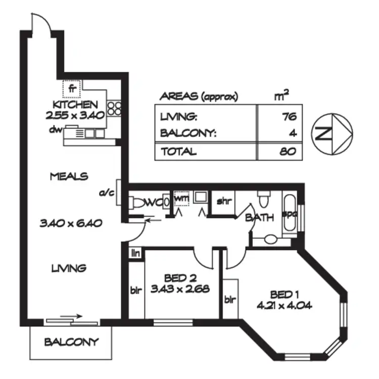 Floorplan of Homely unit listing, 38/81 Carrington Street, Adelaide SA 5000