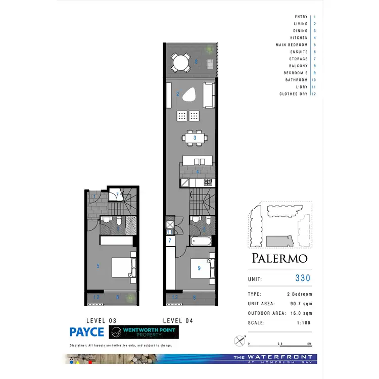 Floorplan of Homely apartment listing, 330/23 Savona Drive, Wentworth Point NSW 2127