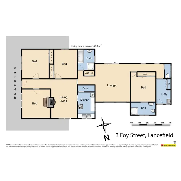 Floorplan of Homely house listing, 3 Foy Street, Lancefield VIC 3435