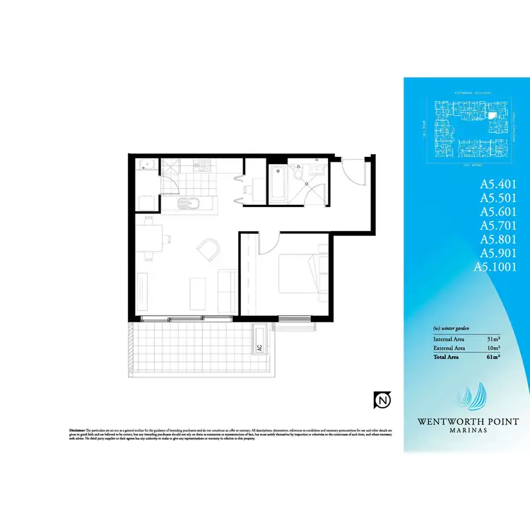 Floorplan of Homely apartment listing, 401/3 Waterways, Wentworth Point NSW 2127
