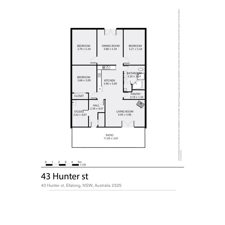 Floorplan of Homely house listing, 43 Hunter Street, Ellalong NSW 2325