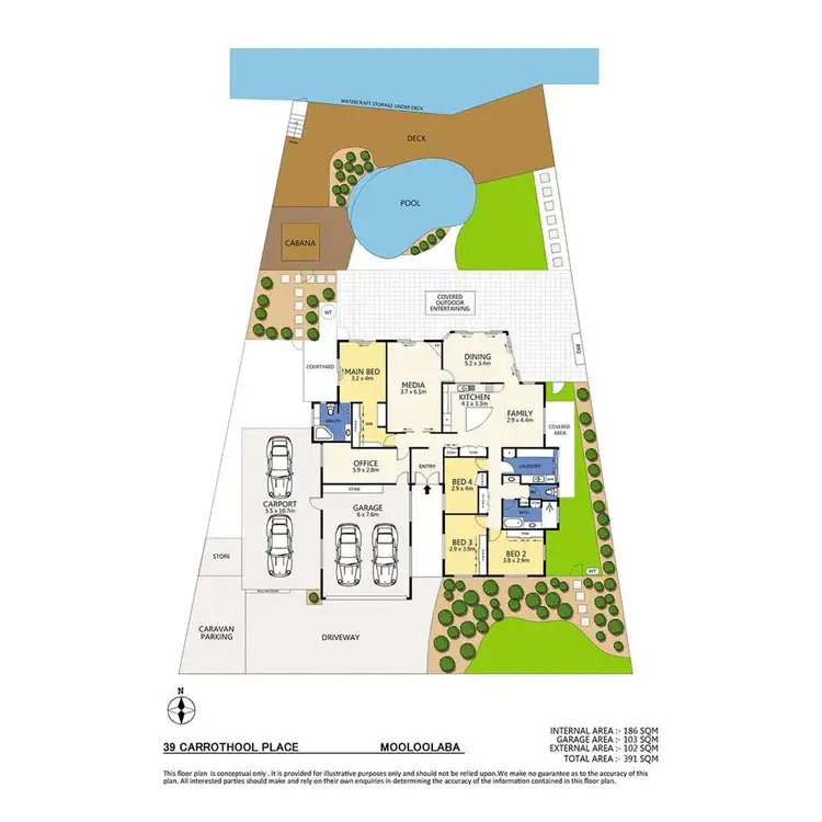 Floorplan of Homely house listing, 39 Carrothool Place, Mooloolaba QLD 4557
