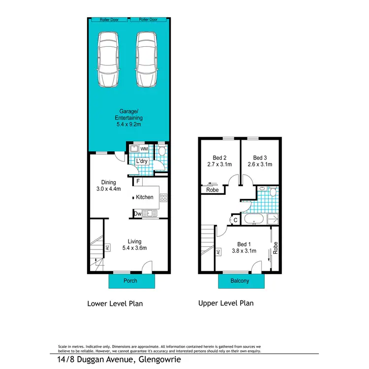 Floorplan of Homely townhouse listing, 14/8 Duggan Avenue, Glengowrie SA 5044