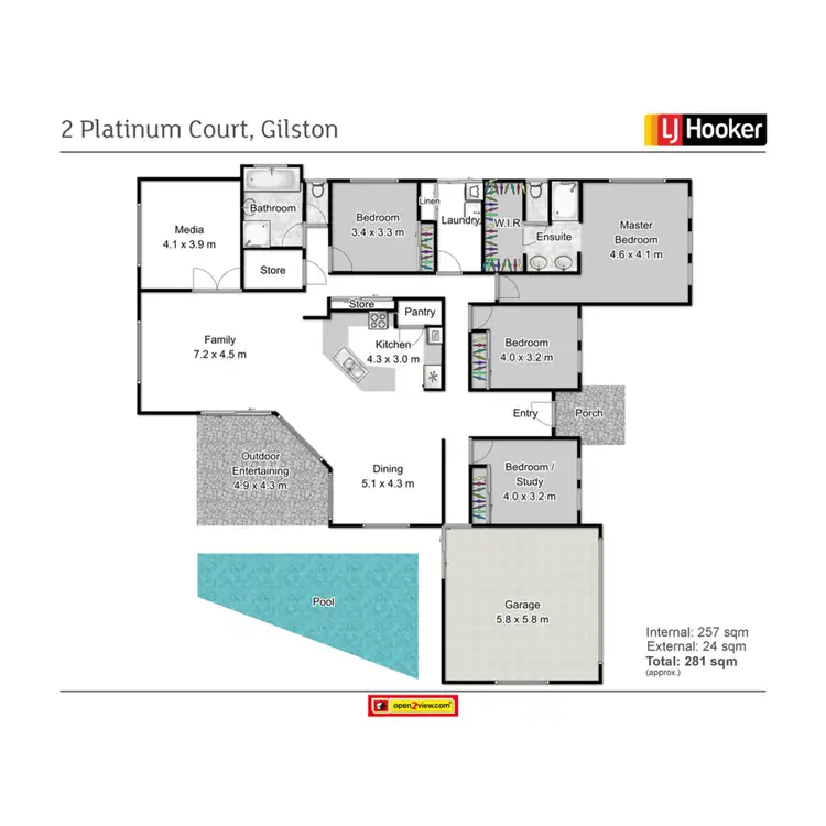 Floorplan of Homely house listing, 2 Platinum Court, Gilston QLD 4211