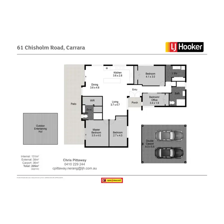Floorplan of Homely house listing, 61 Chisholm Road, Carrara QLD 4211