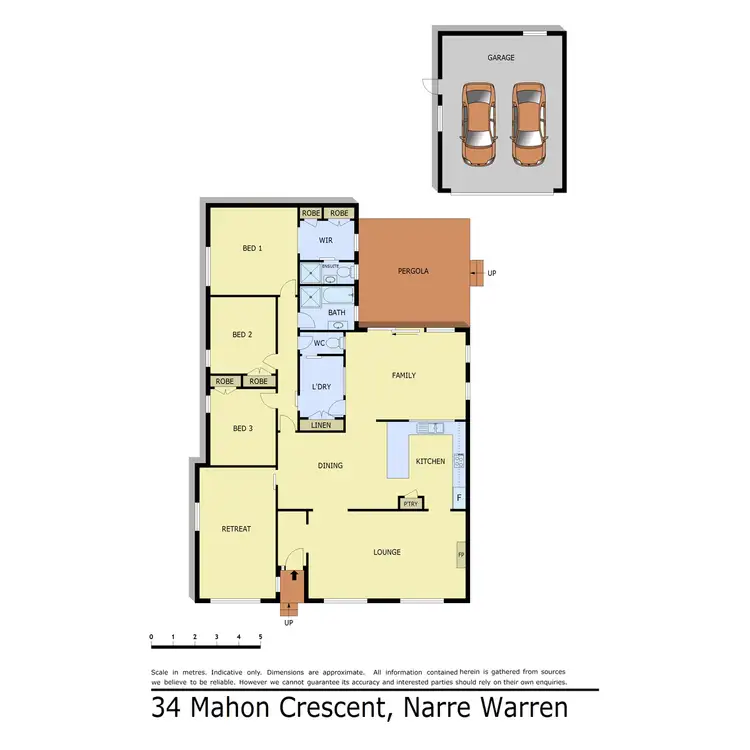 Floorplan of Homely house listing, 34 Mahon Crescent, Narre Warren VIC 3805
