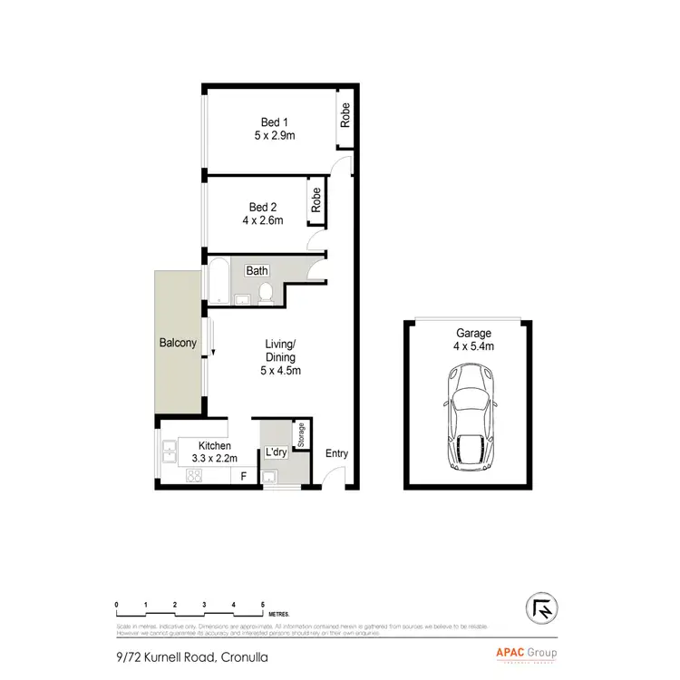 Floorplan of Homely unit listing, 9/72 Kurnell Road, Cronulla NSW 2230