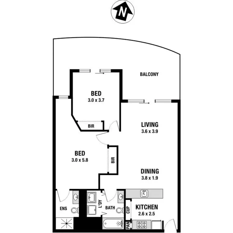 Floorplan of Homely apartment listing, 404/420 Queen Street, Brisbane City QLD 4000