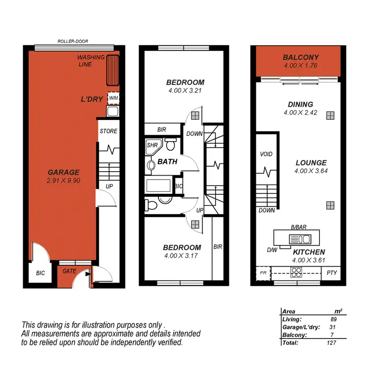 Floorplan of Homely townhouse listing, 38A Gilles Street, Adelaide SA 5000