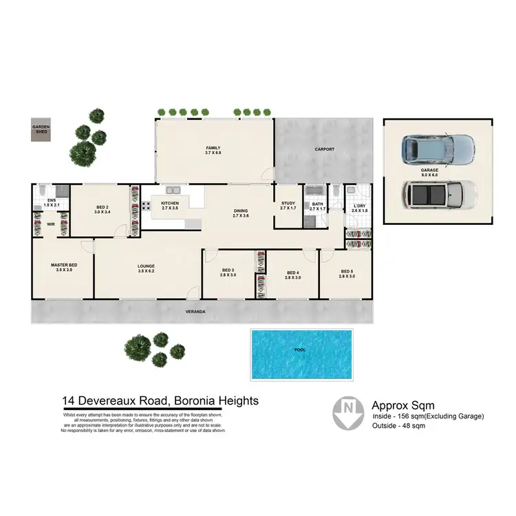 Floorplan of Homely house listing, 14 Devereaux Road, Boronia Heights QLD 4124