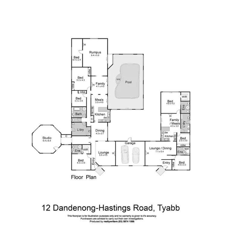 Floorplan of Homely rural property listing, 12 Dandenong-Hastings Road, Tyabb VIC 3913
