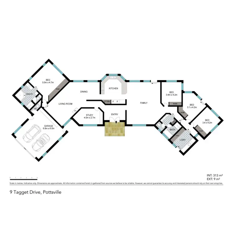 Floorplan of Homely rural property listing, 9 Tagget Drive, Pottsville NSW 2489