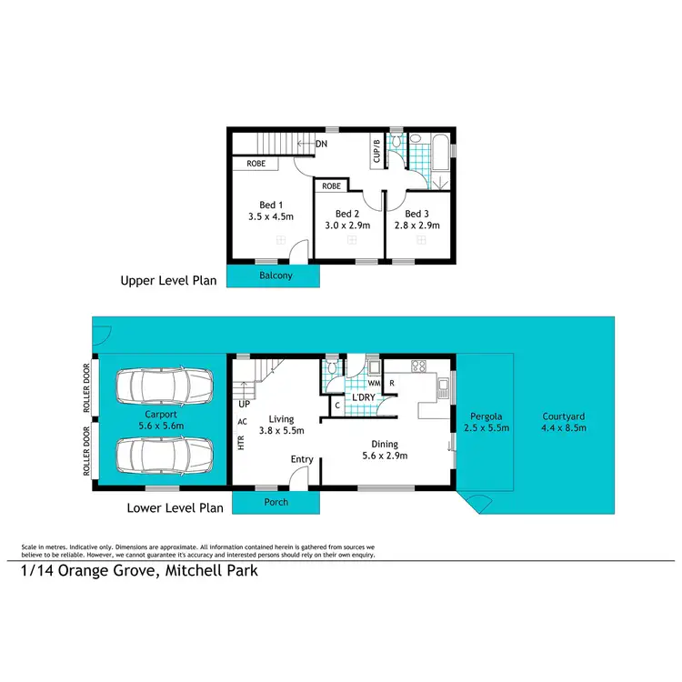 Floorplan of Homely townhouse listing, 1/14 Orange Grove, Mitchell Park SA 5043