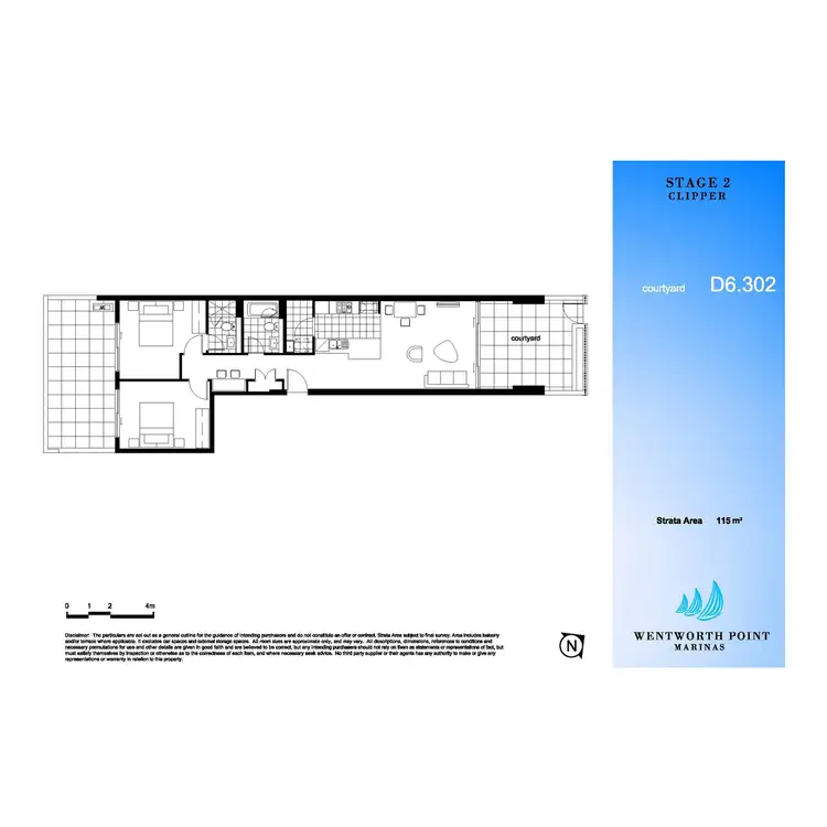 Floorplan of Homely apartment listing, 302/1 Footbridge Boulevard, Wentworth Point NSW 2127