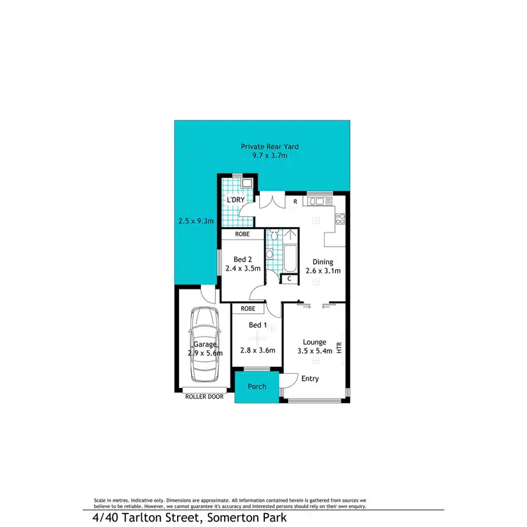 Floorplan of Homely unit listing, 4/40 Tarlton Street, Somerton Park SA 5044