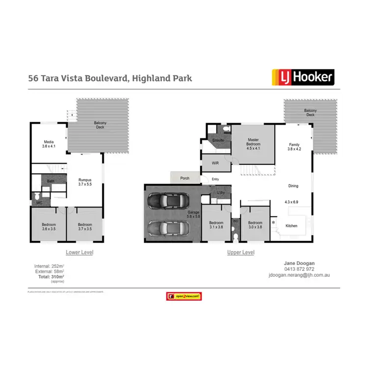 Floorplan of Homely house listing, 56 Tara Vista Boulevard, Highland Park QLD 4211