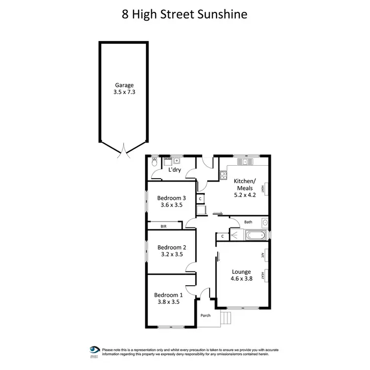 Floorplan of Homely house listing, 8 High Street, Sunshine VIC 3020
