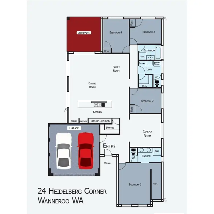 Floorplan of Homely house listing, 24 Heidelberg Corner, Wanneroo WA 6065