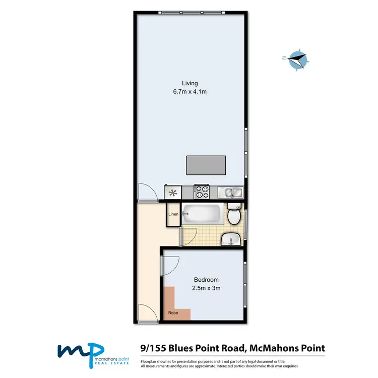Floorplan of Homely apartment listing, 9/155 Blues Point Road, Mcmahons Point NSW 2060