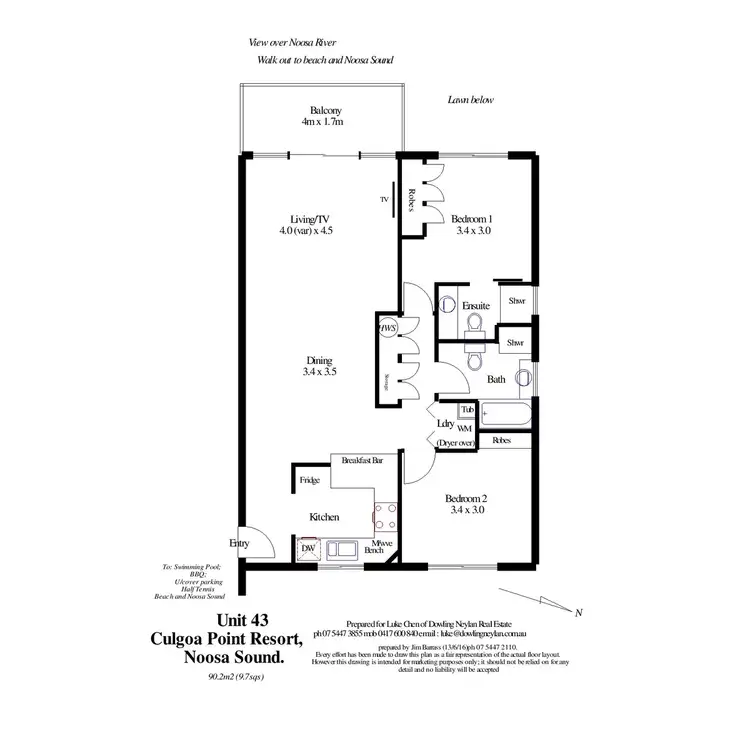 Floorplan of Homely apartment listing, 43/5 Quamby Place, Noosa Heads QLD 4567