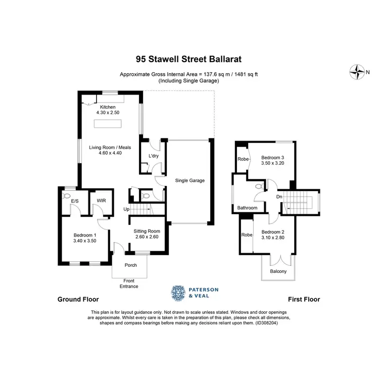 Floorplan of Homely house listing, 95 Stawell Street North, Ballarat East VIC 3350