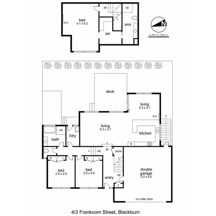 Floorplan of Homely townhouse listing, 4/3 Frankcom Street, Blackburn VIC 3130
