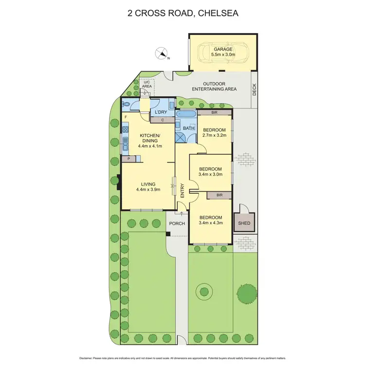 Floorplan of Homely unit listing, 2 Cross Road, Chelsea VIC 3196