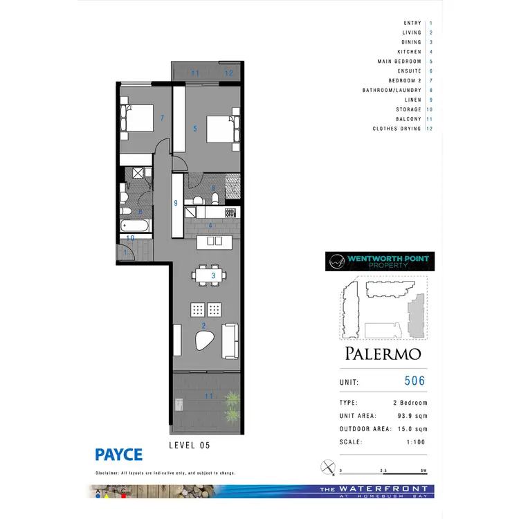 Floorplan of Homely apartment listing, 506/6 Nuvolari Place, Wentworth Point NSW 2127