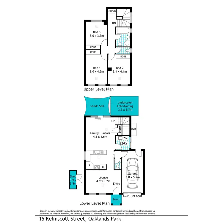 Floorplan of Homely townhouse listing, 15 Kelmscott Street, Oaklands Park SA 5046