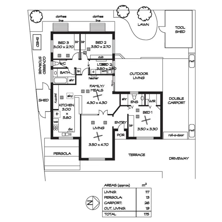 Floorplan of Homely house listing, 1 Frank Street, Oaklands Park SA 5046