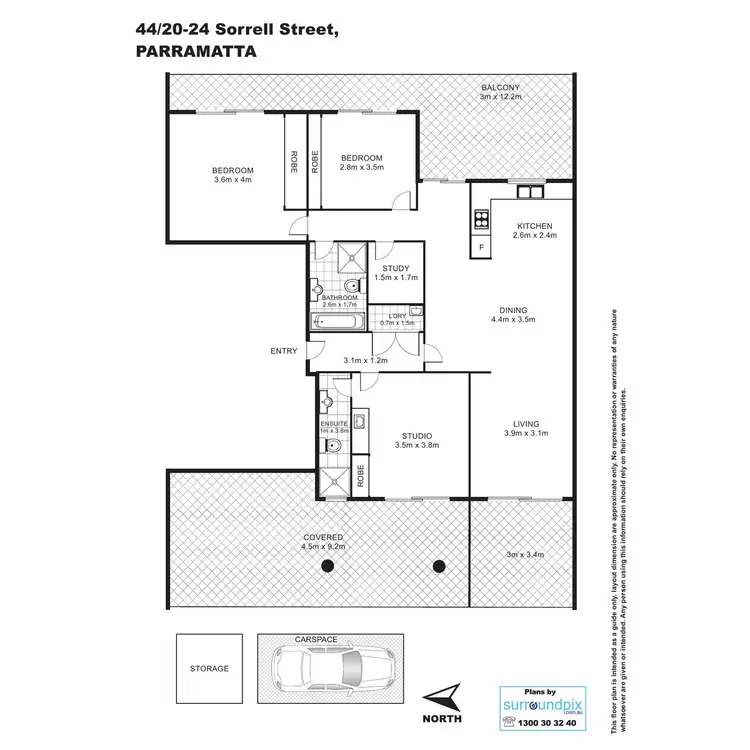 Floorplan of Homely apartment listing, 44/20-24 Sorrell Street, Parramatta NSW 2150