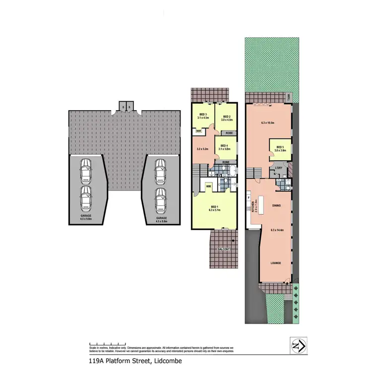 Floorplan of Homely semi-detached listing, 119a Platform Street, Lidcombe NSW 2141