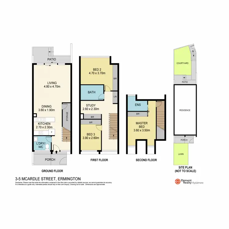 Floorplan of Homely townhouse listing, 4/3-5 McArdle Street, Ermington NSW 2115