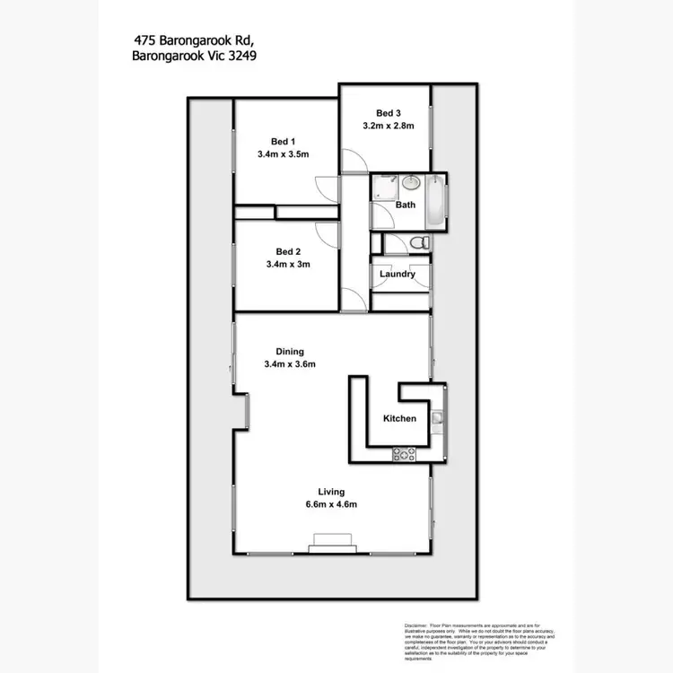 Floorplan of Homely house listing, 475 Barongarook Road, Barongarook VIC 3249