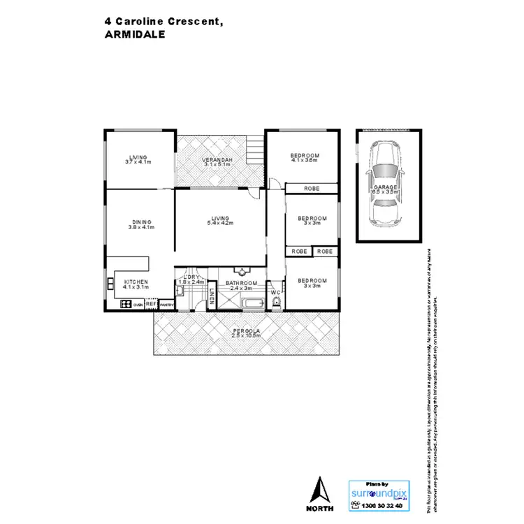 Floorplan of Homely house listing, 4 Caroline Crescent, Armidale NSW 2350