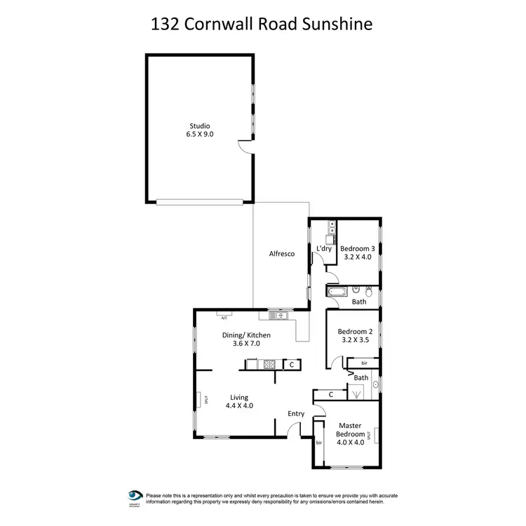 Floorplan of Homely house listing, 132 Cornwall Road, Sunshine VIC 3020