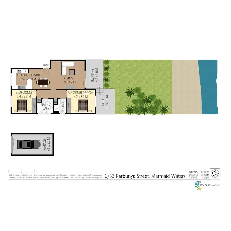 Floorplan of Homely unit listing, 2/53 Karbunya, Mermaid Waters QLD 4218