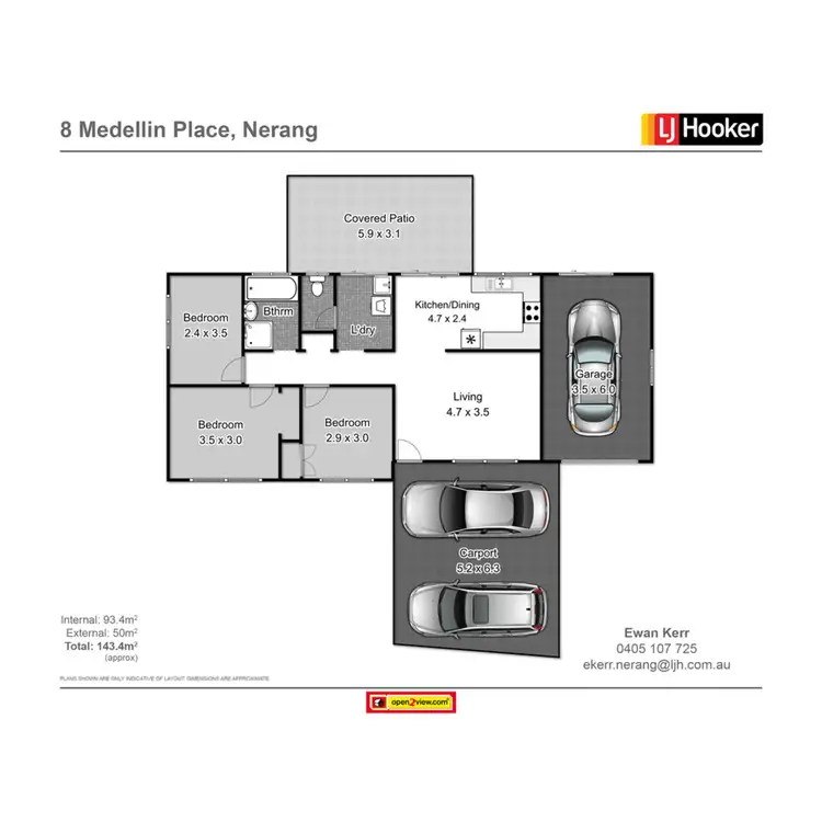 Floorplan of Homely house listing, 8 Medellin Place, Nerang QLD 4211