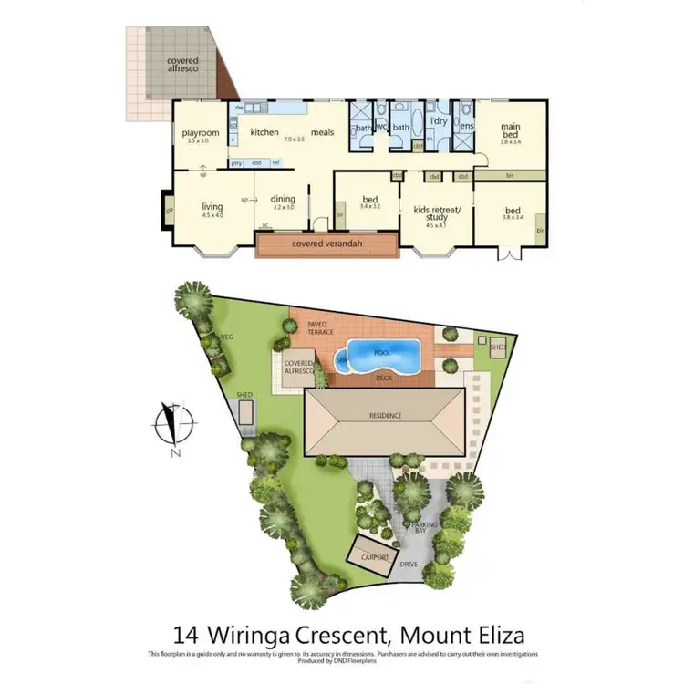 Floorplan of Homely house listing, 14 Wiringa Crescent, Mount Eliza VIC 3930