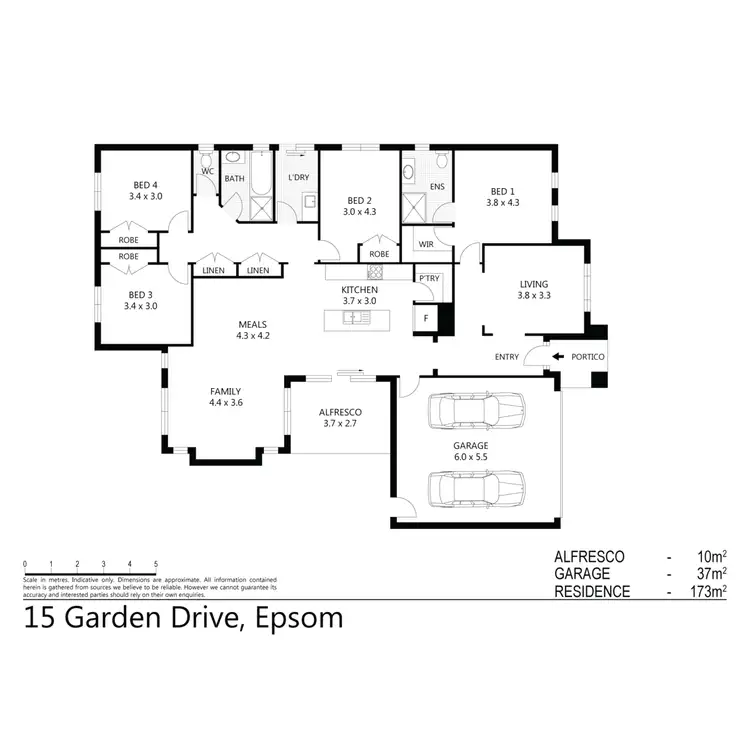 Floorplan of Homely house listing, 15 Garden Drive, Epsom VIC 3551