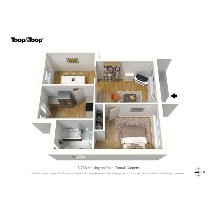 Floorplan of Homely unit listing, 5/76B Kensington Road, Toorak Gardens SA 5065