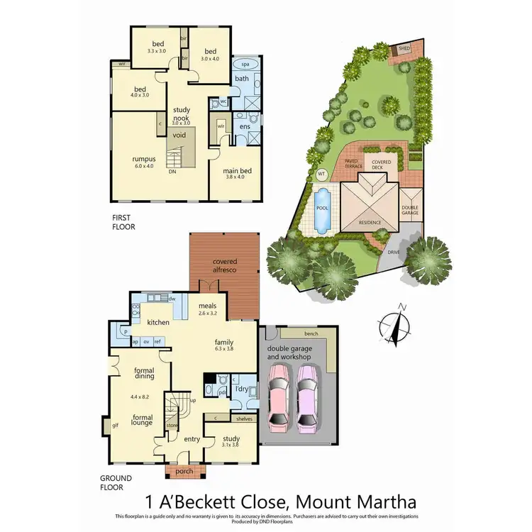 Floorplan of Homely house listing, 1 A'Beckett Close, Mount Martha VIC 3934