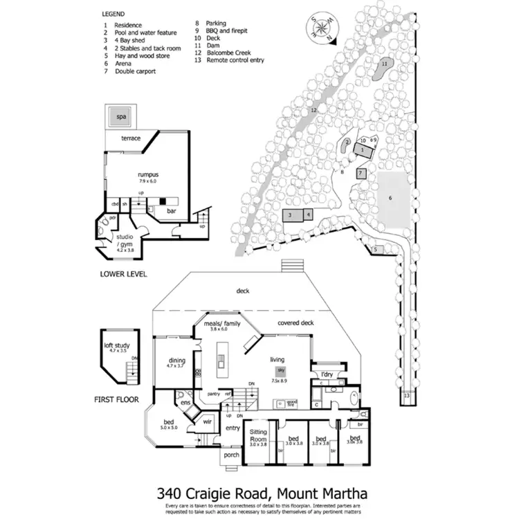 Floorplan of Homely rural property listing, 340 Craigie Road, Mount Martha VIC 3934